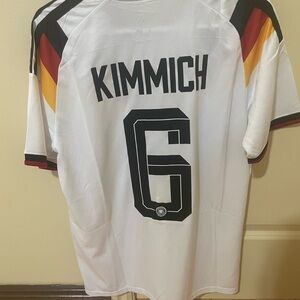 Kimmich Germany adidas White and Black Men's Jersey Size L